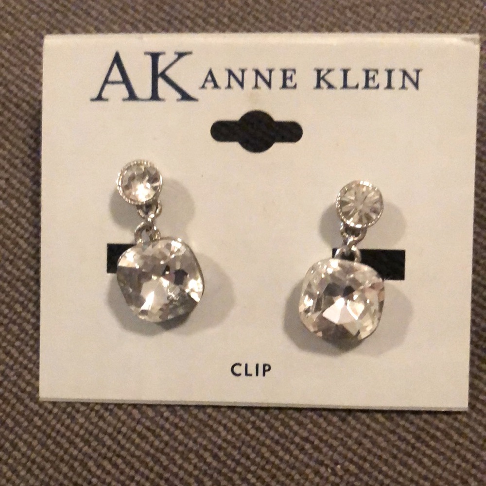 AK Anne Klein Clip Diamante Earrings